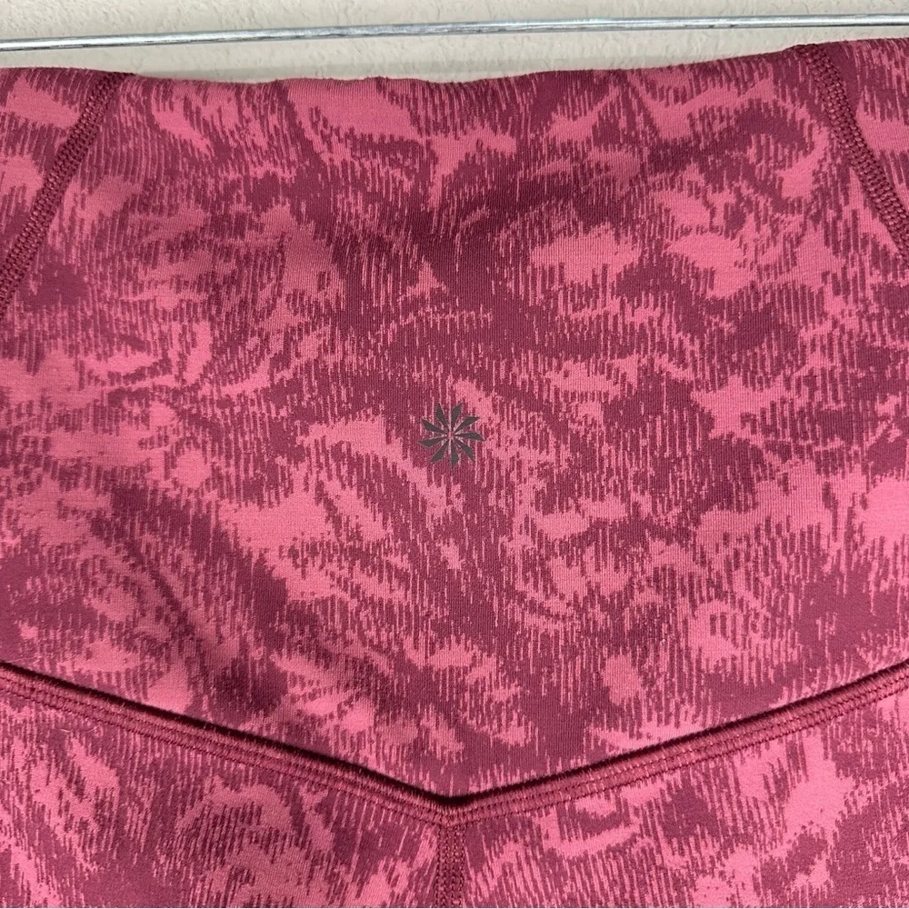 Athleta Dark Pink Elation Textured Athletic Athleisure Tights Leggings Size 2X